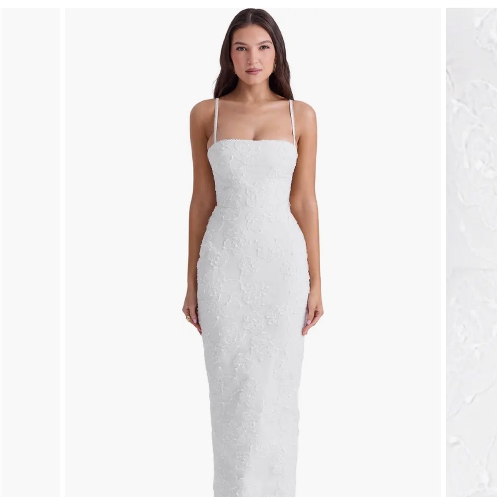Elegant White Floral House of CB Dress